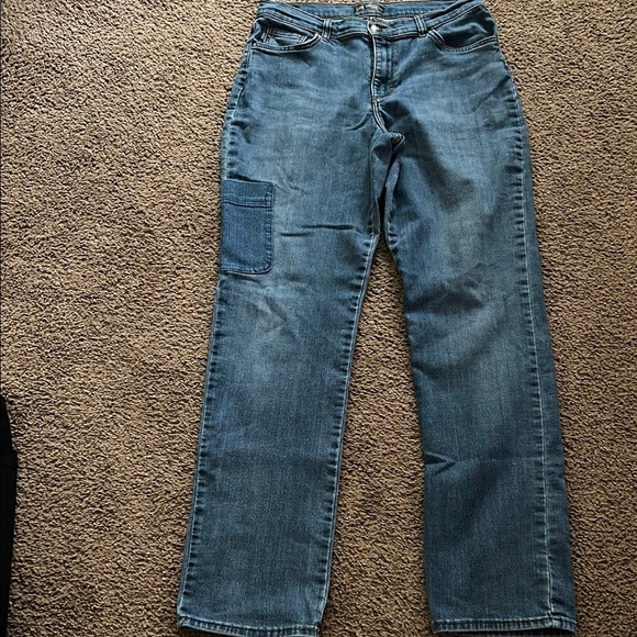 Lee Relaxed Fit Straight Leg Blue Denim Jeans -Mid Rise - Picture 1 of 11